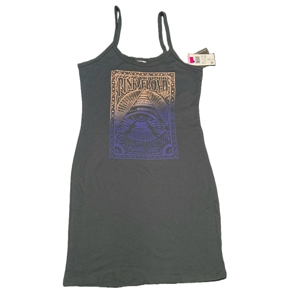 Pink Floyd Women's Tank Top, Large, Gray, 34" Long, Bust 32", Waist 30" - Picture 1 of 6